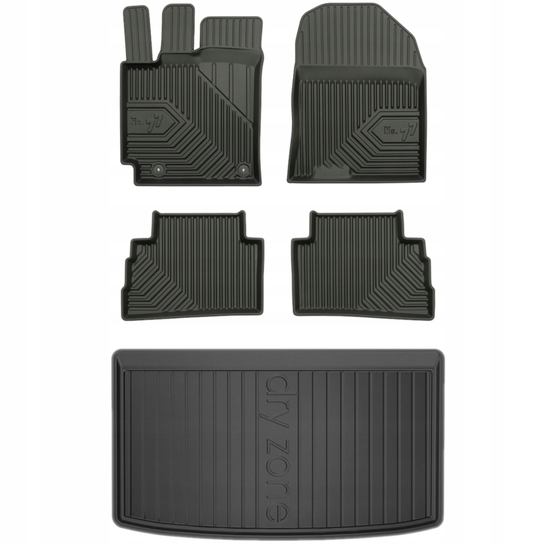 Sada koberčekov rohož Hyundai Kona 17- spodná časť