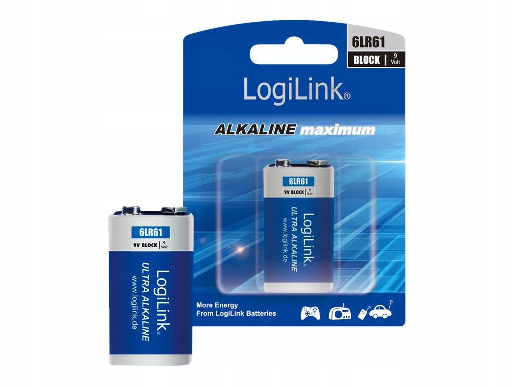 Logilink 6LR61B1 Baterie alkaliczne Ultra Power 6LR61 blok 9V