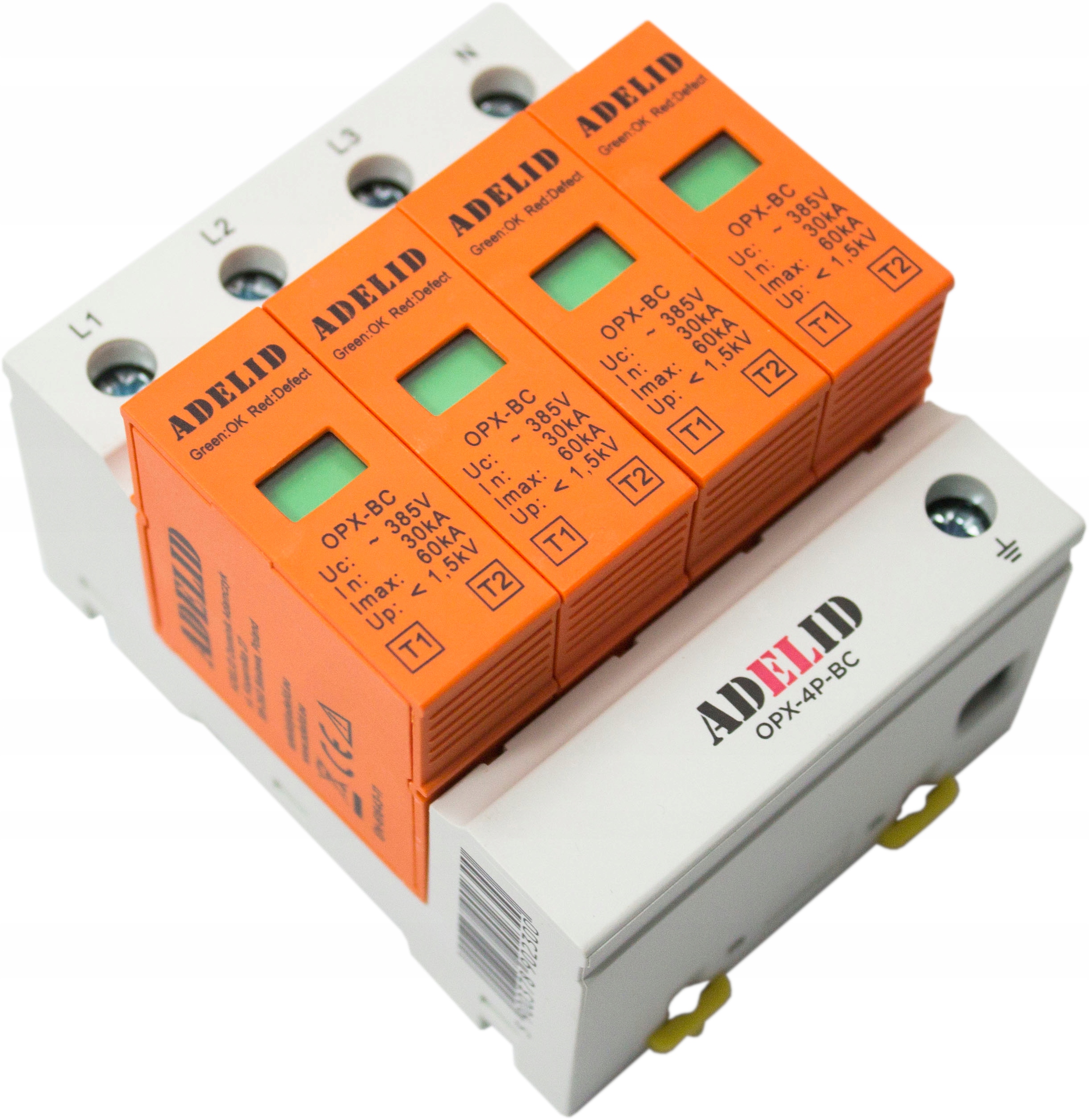 

Ogranicznik Przepięć 4P T1+T2 B+c Ochronnik 6kA