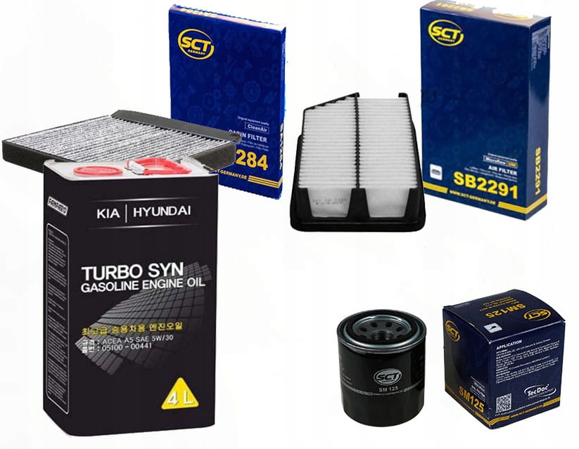 

Zestaw filtrów Hyundai I30 1.4 1.6 od 2012+olej