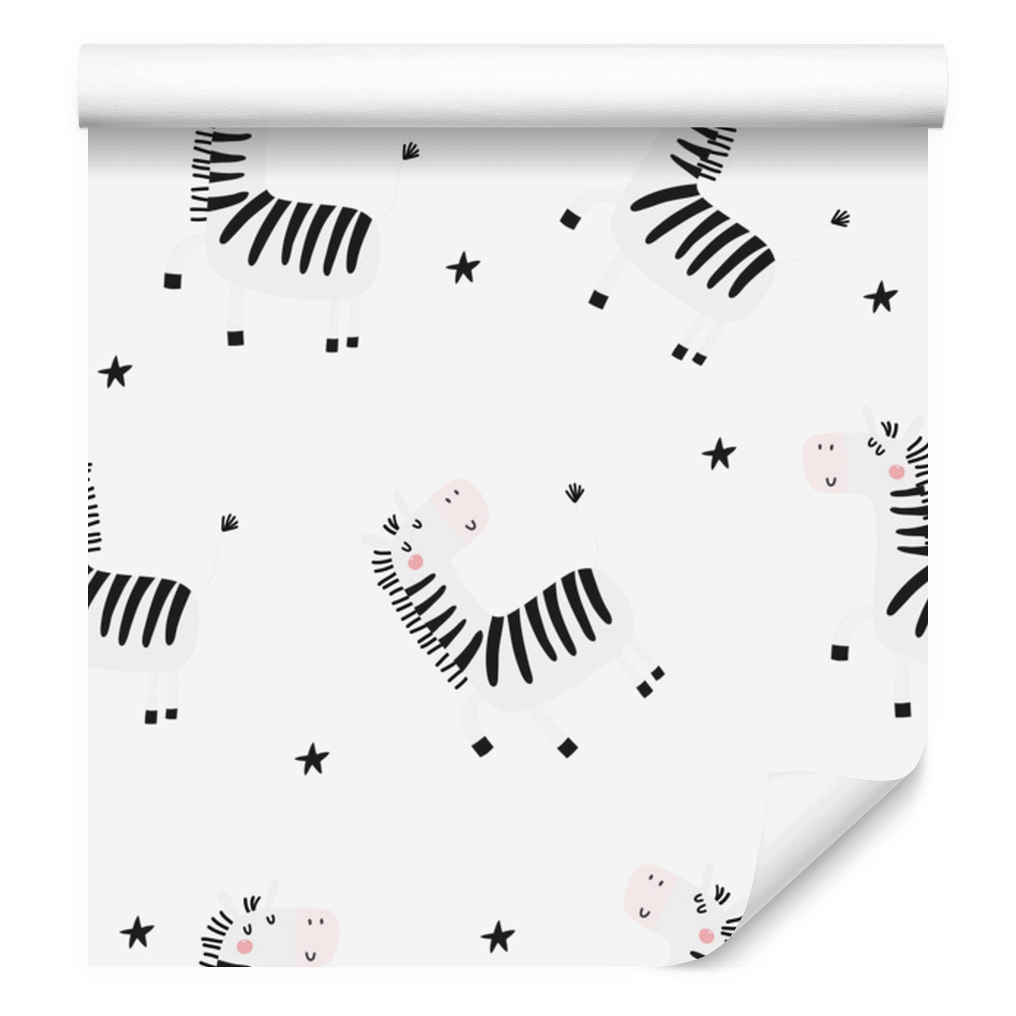Tapeta Zvířata zebry a hvězdy do obývacího pokoje a ložnice 50 x 1000 cm