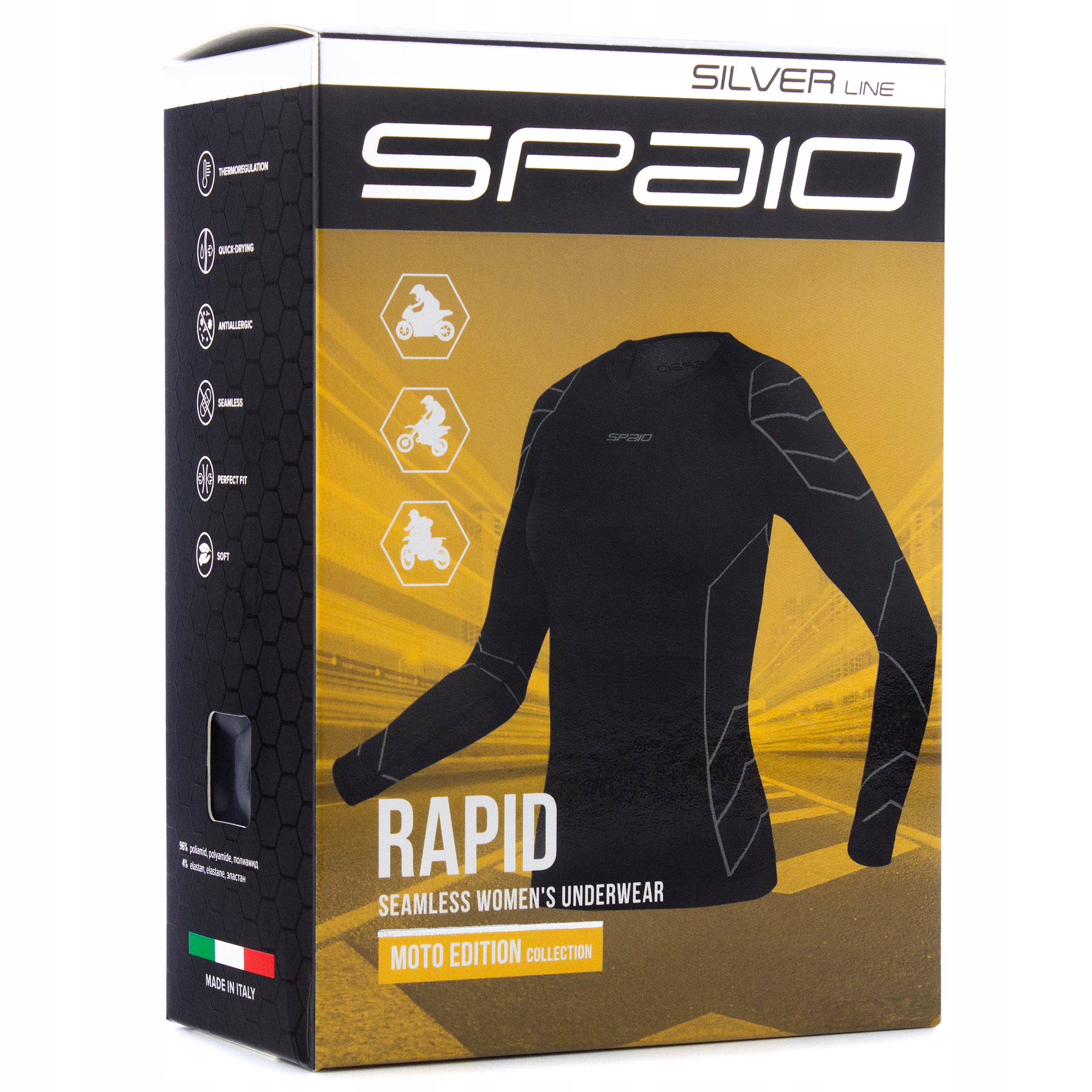 Koszulka termoaktywna długi rękaw SPAIO Rapid motocykl damska czerwona L Producent inny