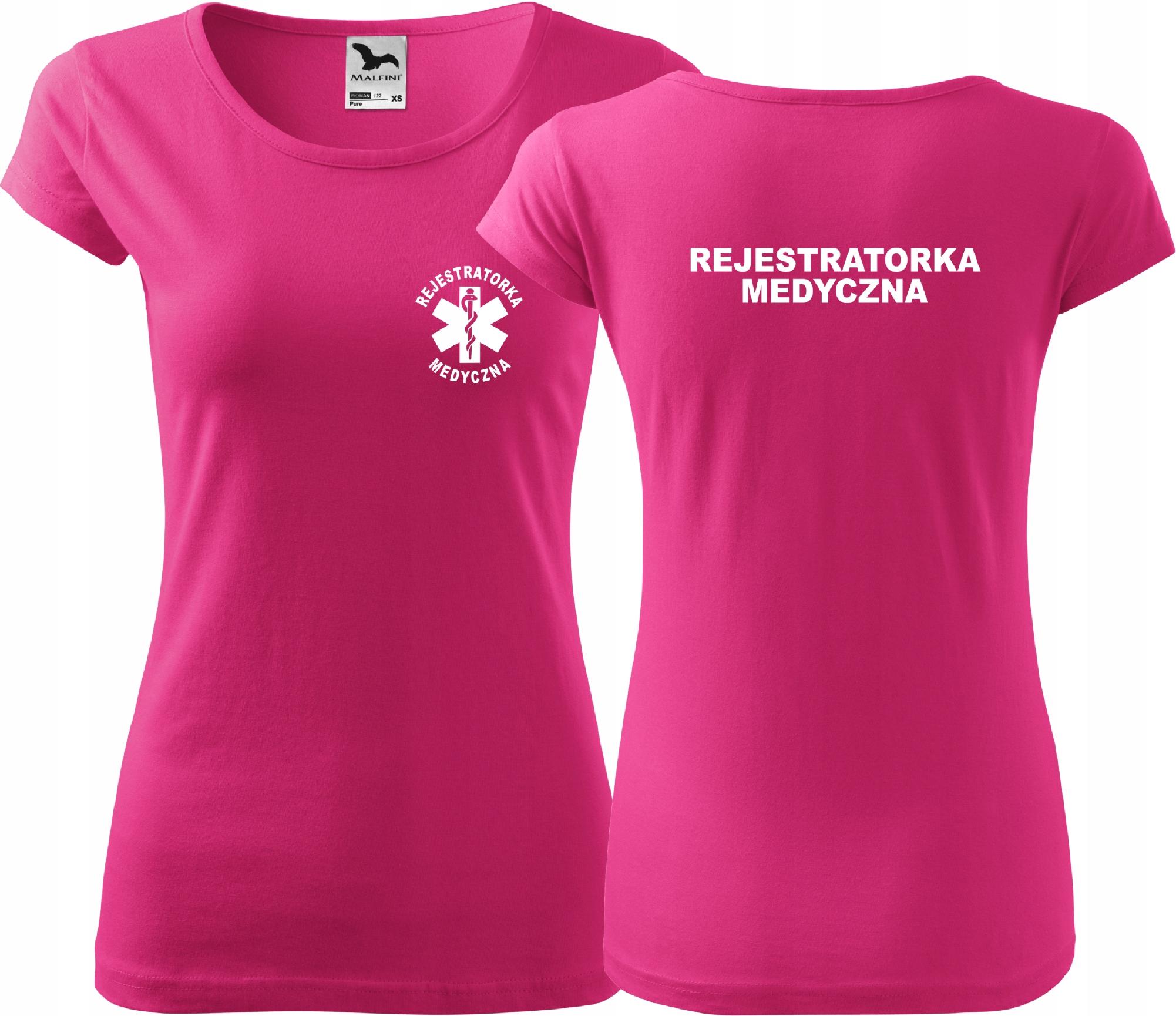 

Koszulka Pure Rejestratorka Medyczna Malinowy