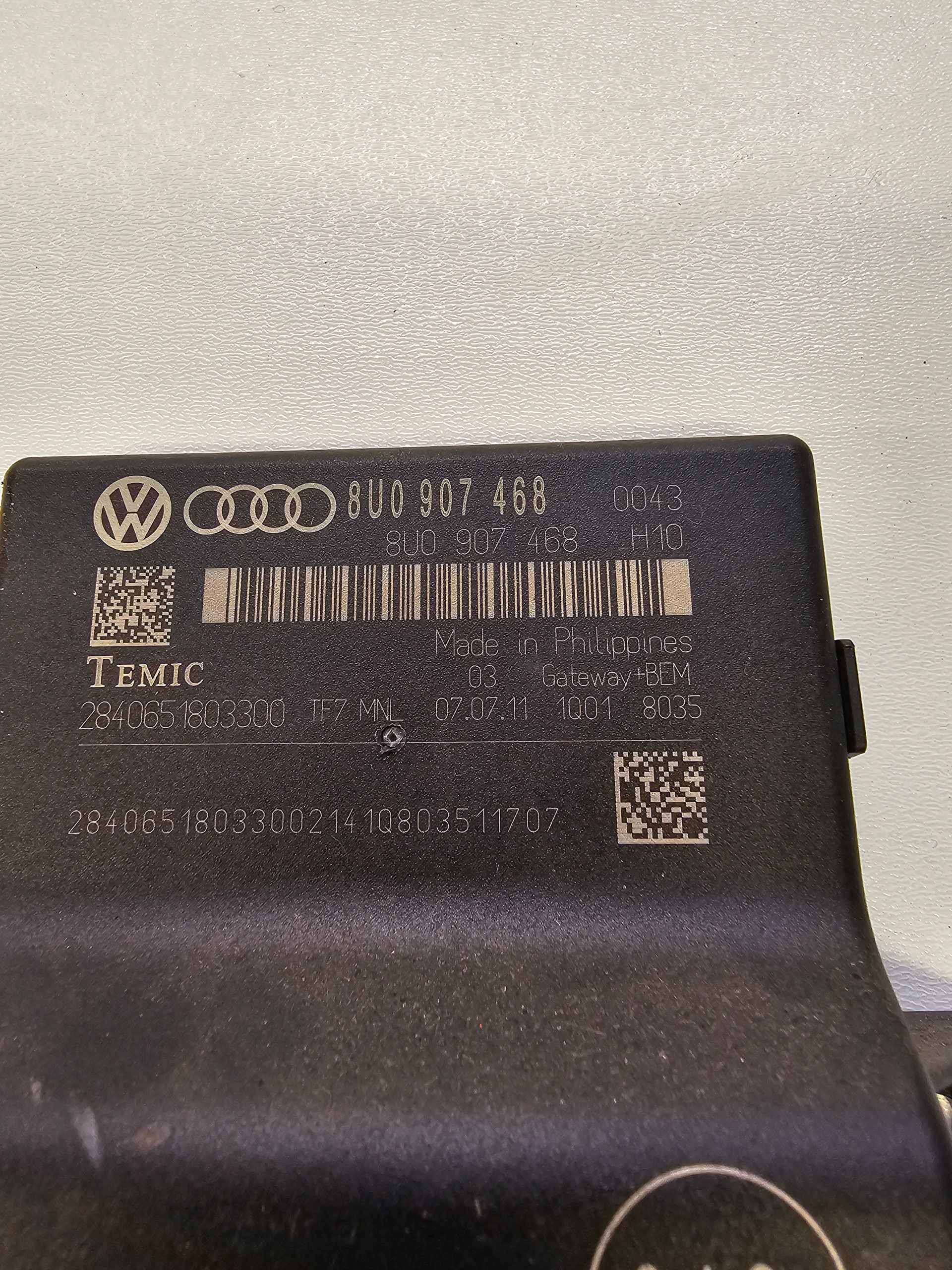 module control unit GATEWAY AUDI A1 Q3 8U 8U0907468