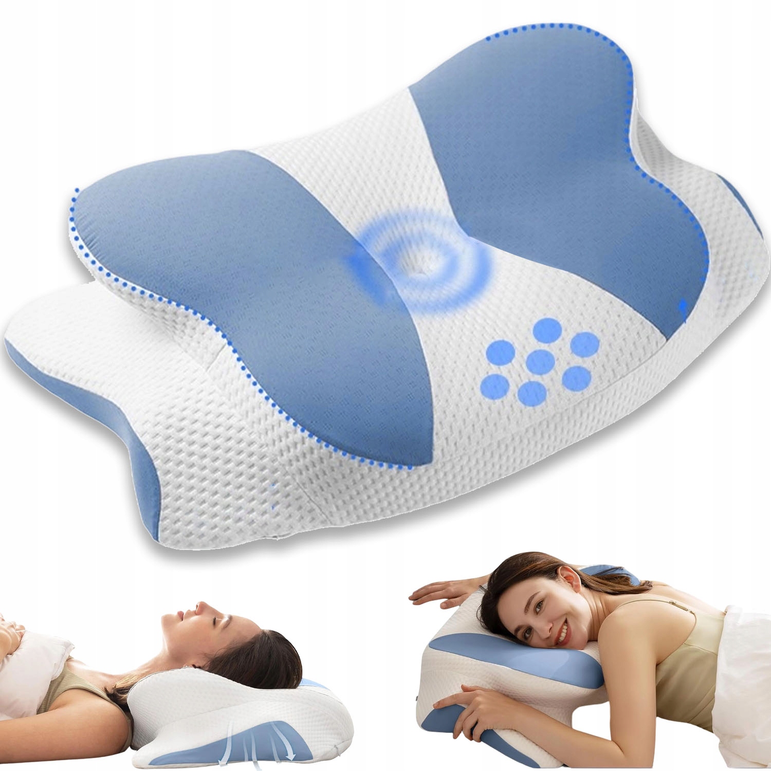 Poduszka Ortopedyczna Memory Foam Zdejmowana Poszewka 2 Opcje