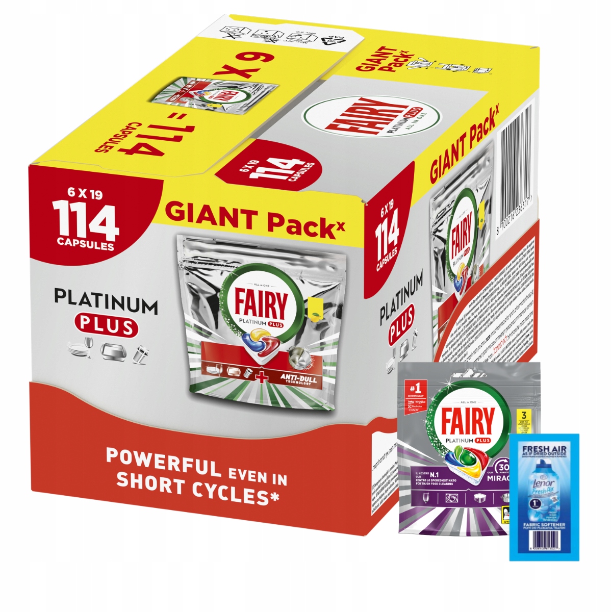 Fairy All In One Platinum Plus Cytryna Tabletki do zmywarki 114 szt