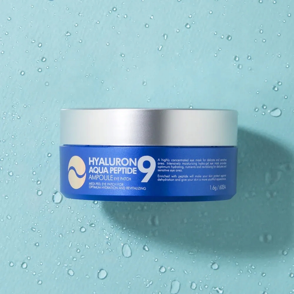 MEDI-PEEL Hyaluron Aqua Peptide 9 Ampoule Eye Patch 60 szt - wygładzające hydrożelowe płatki pod oczy — 11