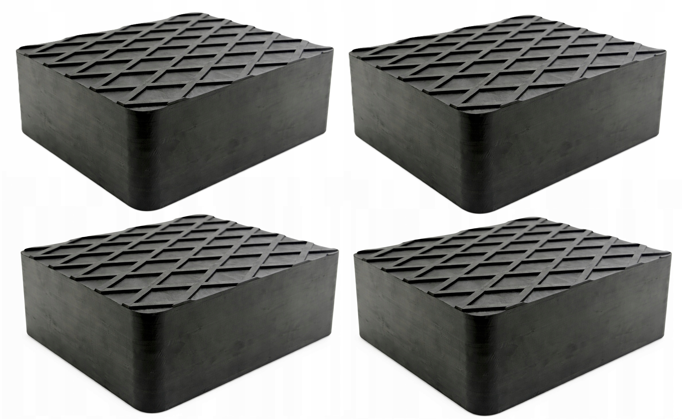 Komplet 4ks Gumová Kostka Podložka Pro Zvedák 160X120X60