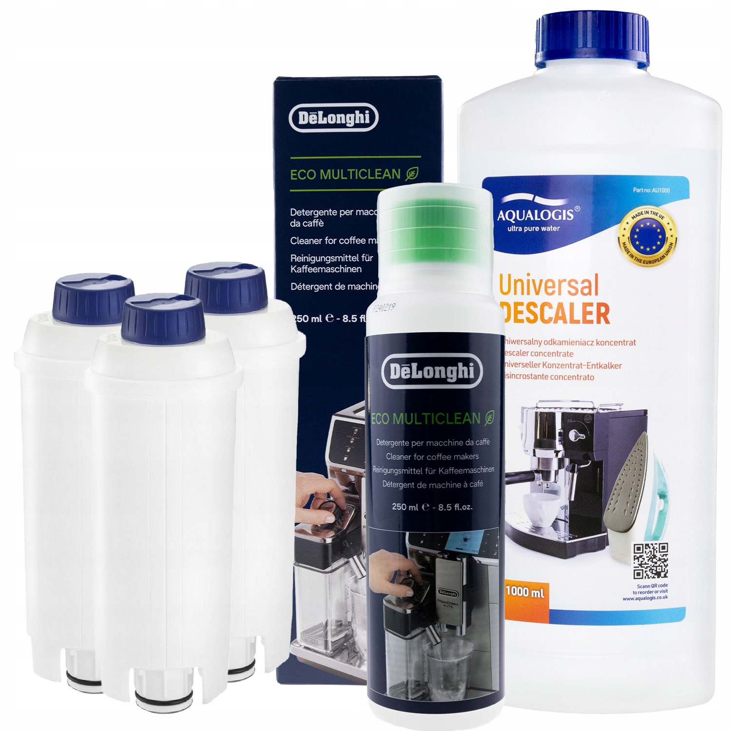 3x Filtr do kávovaru Delonghi AL-S002 MultiClean DLSC550 UniDec 1L