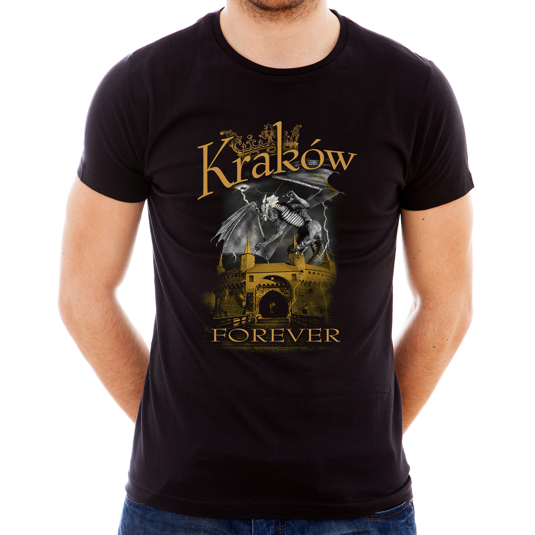 

Koszulka Kraków Smok Forever (M):: XL,: czarny
