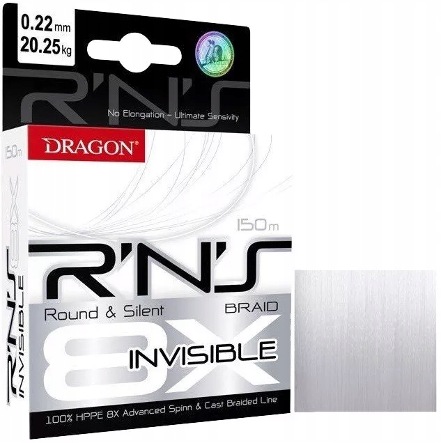PLECIONKA DRAGON R'N'S 8X INVISIBLE 0.16MM 14.10KG