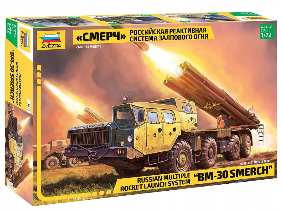 BM-30 Smerch ruský systém vícenásobných raket 1:72 Zvezda 5072
