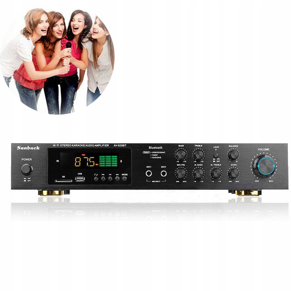 Bluetooth 4.2 Digitálny Hifi Zosilňovač, Mini Audio Prehrávač Diaľkový Ovládač
