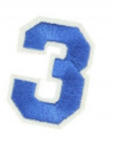Naszywka cyfra 3- aplikacja