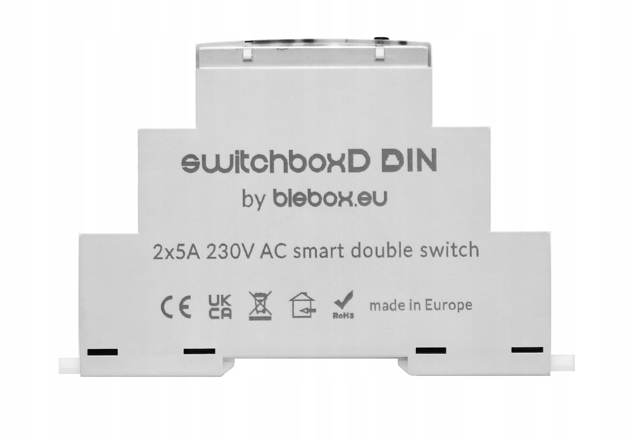 Blebox SwitchBoxD Din Dvojkanálový WiFi relé 230V pre napájanie
