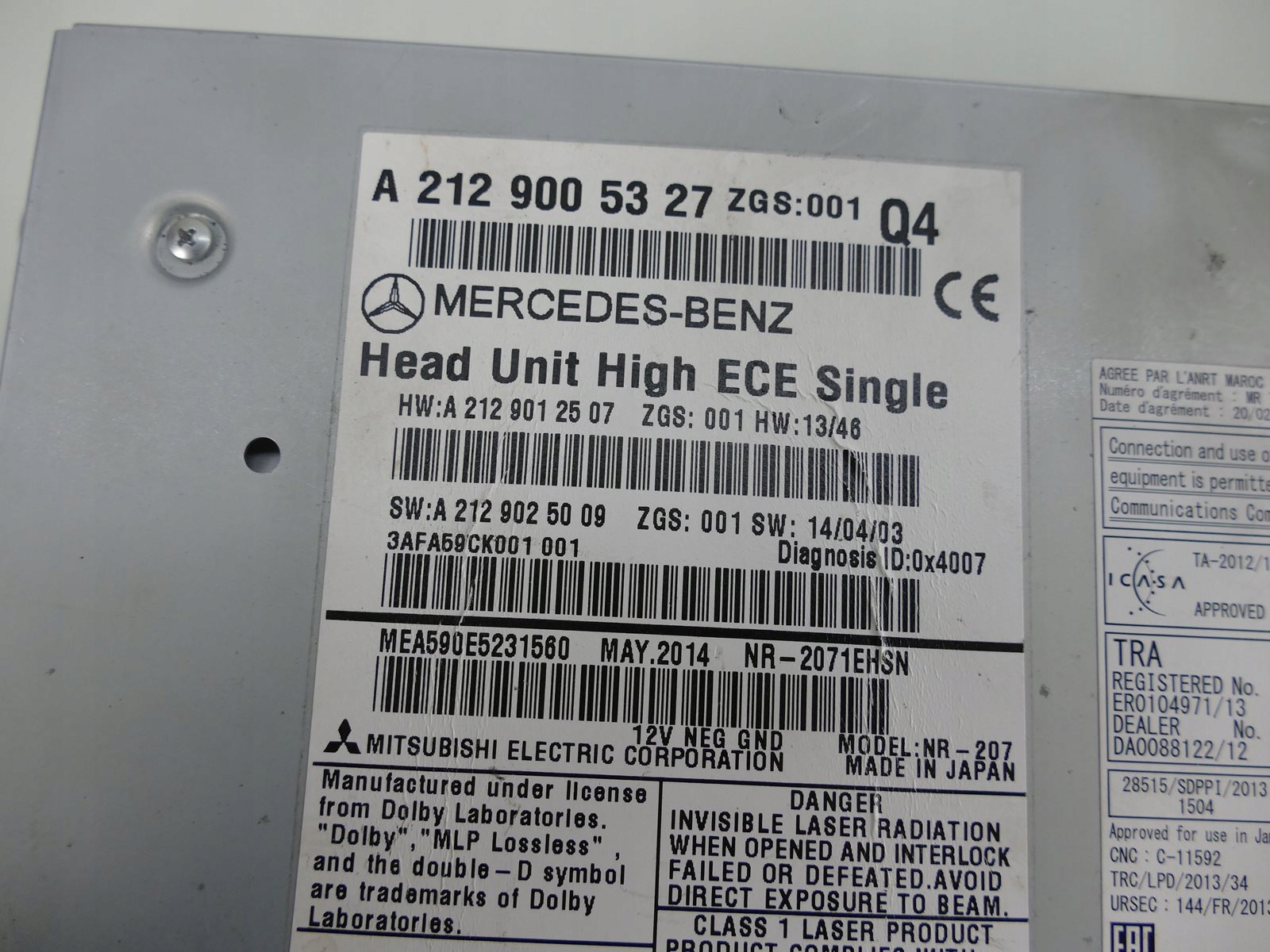 MERCEDES A207 W207 W212 RADIO COMAND navigation