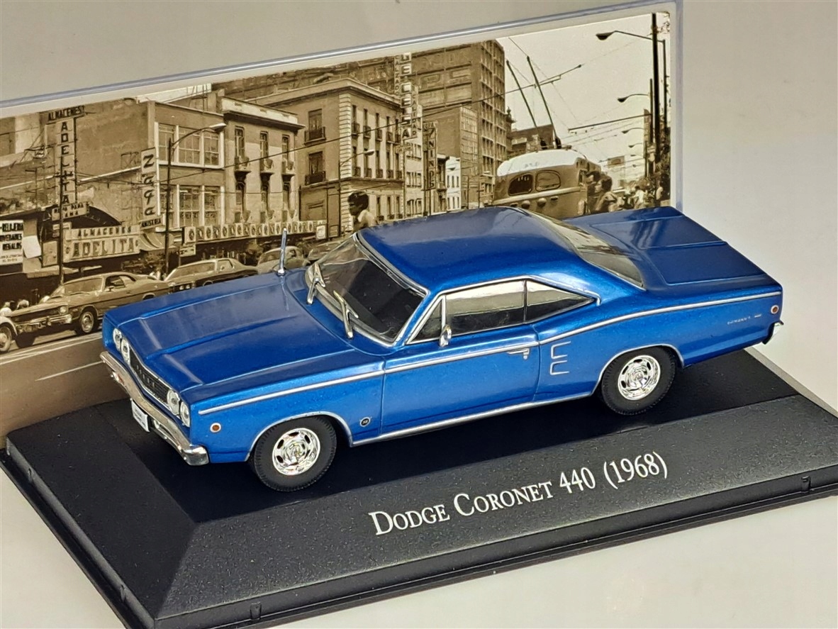 Altaya 1968 Dodge Coronet 440 Modrá metalíza 1:43