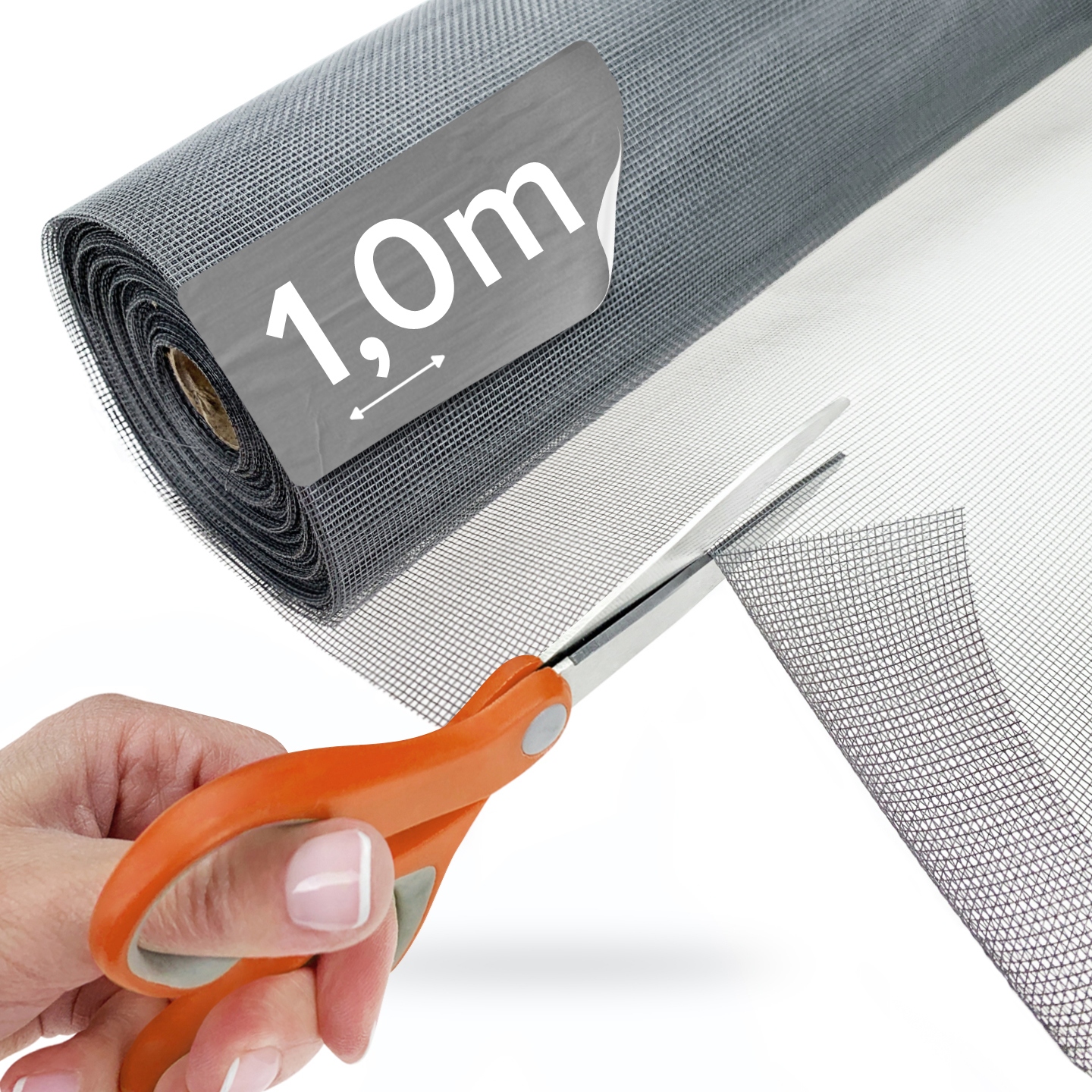 

Szara Moskitiera siatka włókno na metry 1m x 10cm