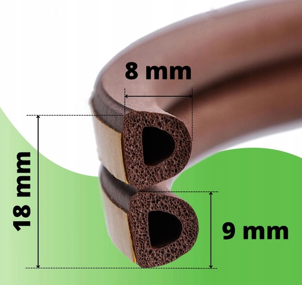 USZCZELKA DO OKIEN GUMOWA D BIAŁA, BRĄZ 1 MB FV Marka inna