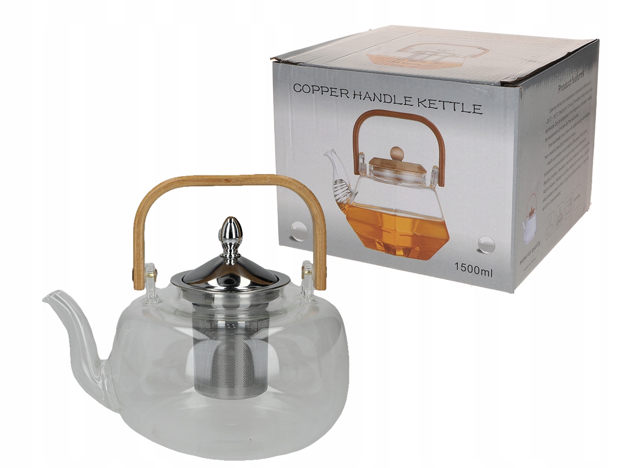 Konvice S Sítkem Na Čaj A Spařovač Bylinek Sklo