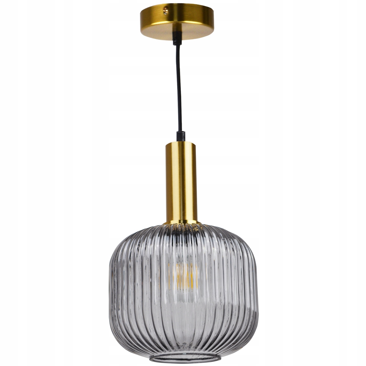 Závěsná lampa zlatá skleněná kouřová lampa nad stůl moderní Polux