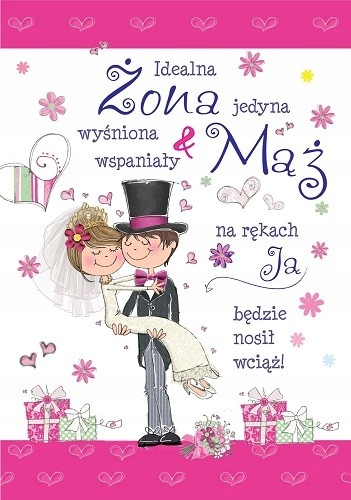 

Kartka na ślub duża Wielka z życzeniami XXL PCP30