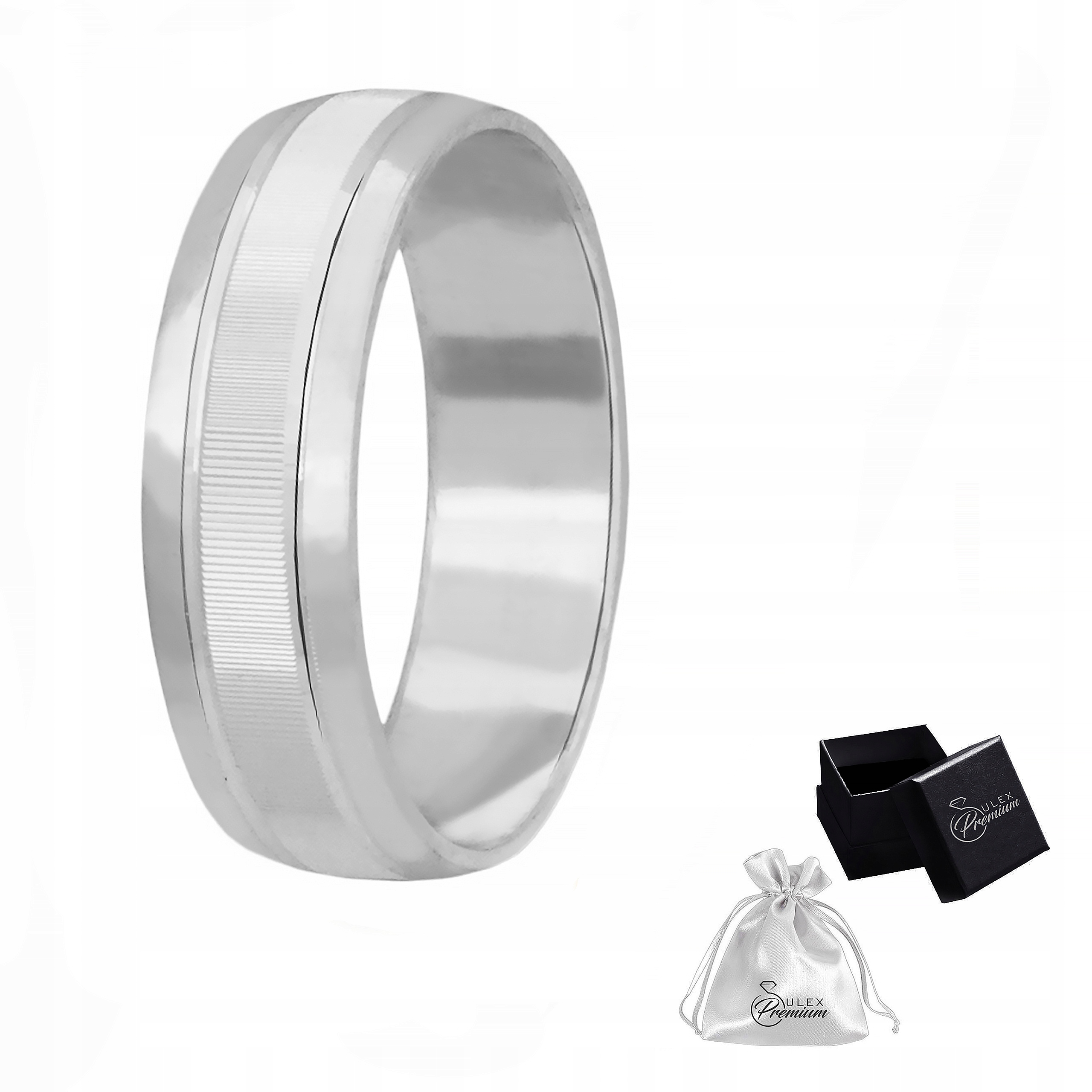 Prstýnek Pánský stříbrný ryzost 925 Diamantový prsten šířka 6 mm vel. 15