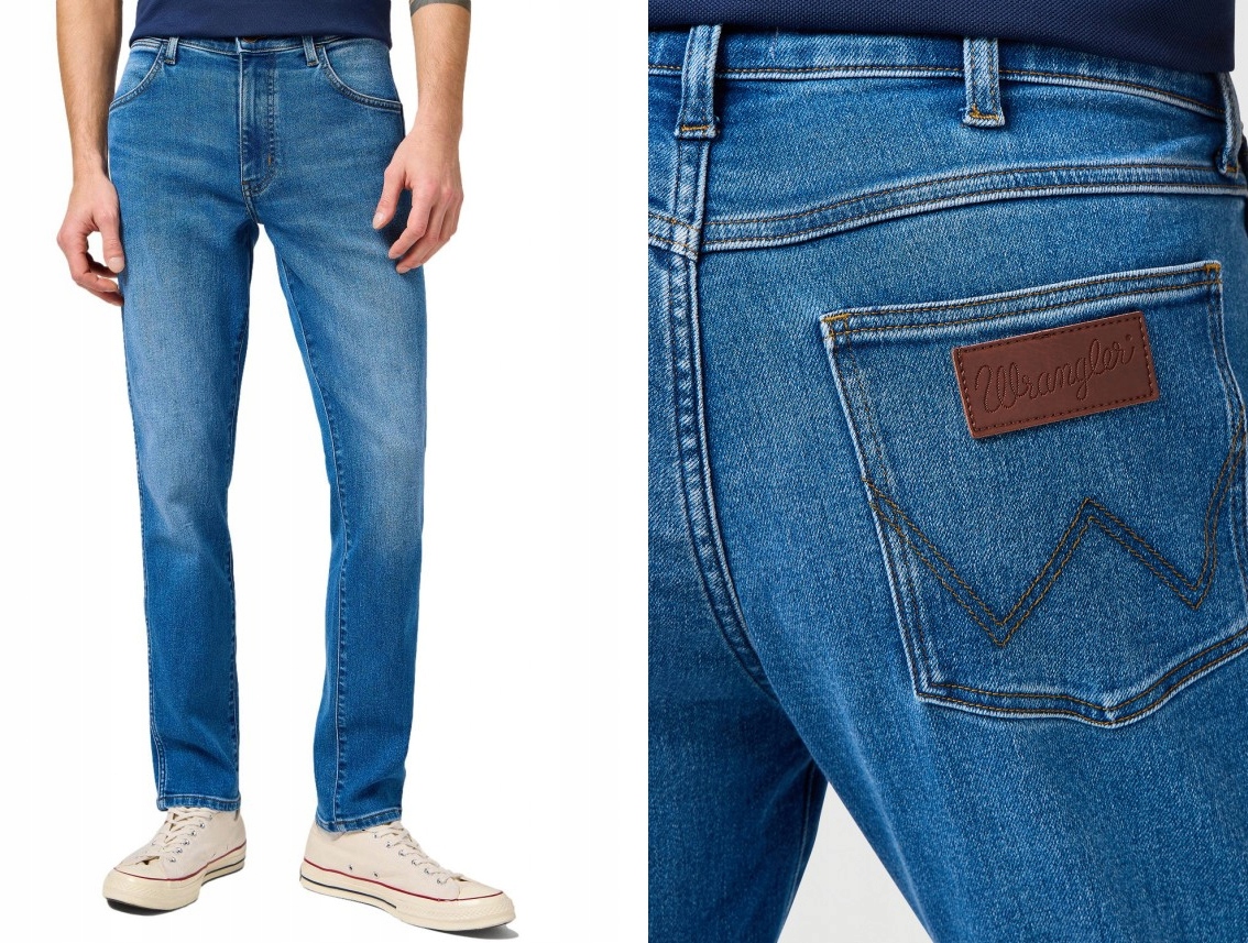 Wrangler Larston pánské kalhoty Jeans zúžené kyčle Wave W36 L30