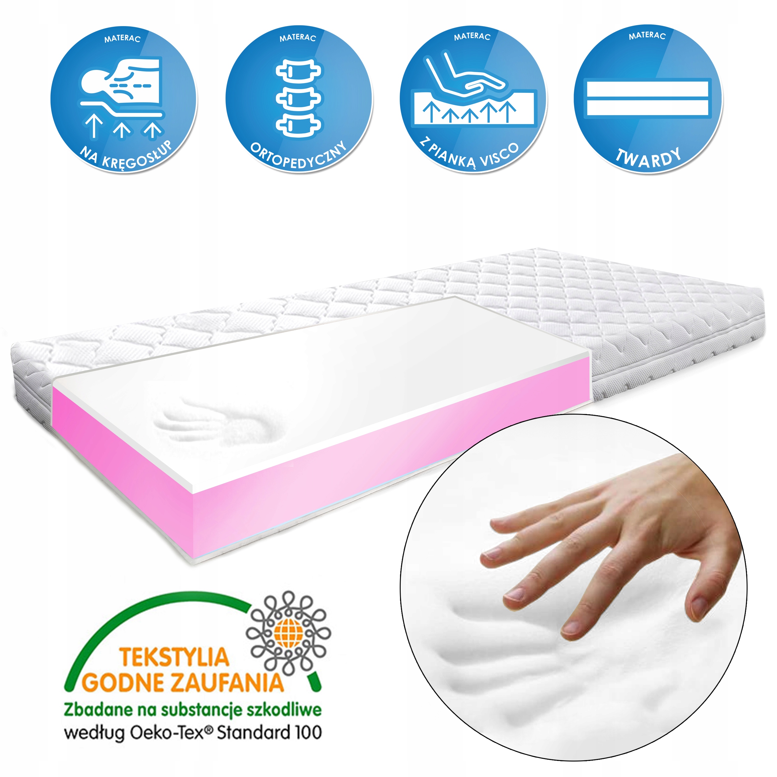 90X200 MATERAC VISCO PREMIUM PAMIĘCIOWY H5 15CM Wyrób medyczny nie