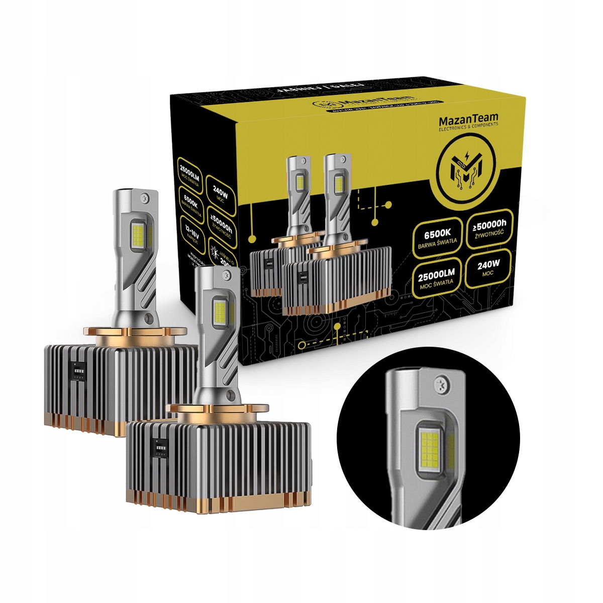 Led Žárovky D1S Xenonová Žárovka Hořák Plug&play Xenon Led 6500K Canbus