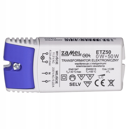 

Transformator Elektroniczny 230V 50W ETZ50 Zamel