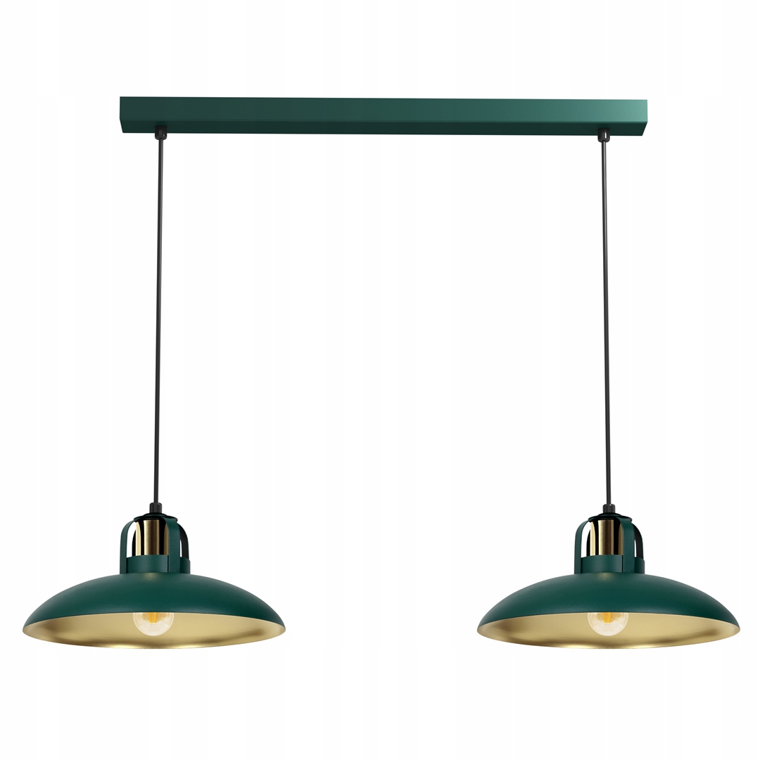 Závěsná lampa Felix Green/gold 2xE27