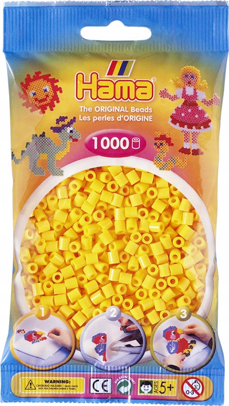 

Koraliki 1000 szt. żółte Hama MIDI 207-03