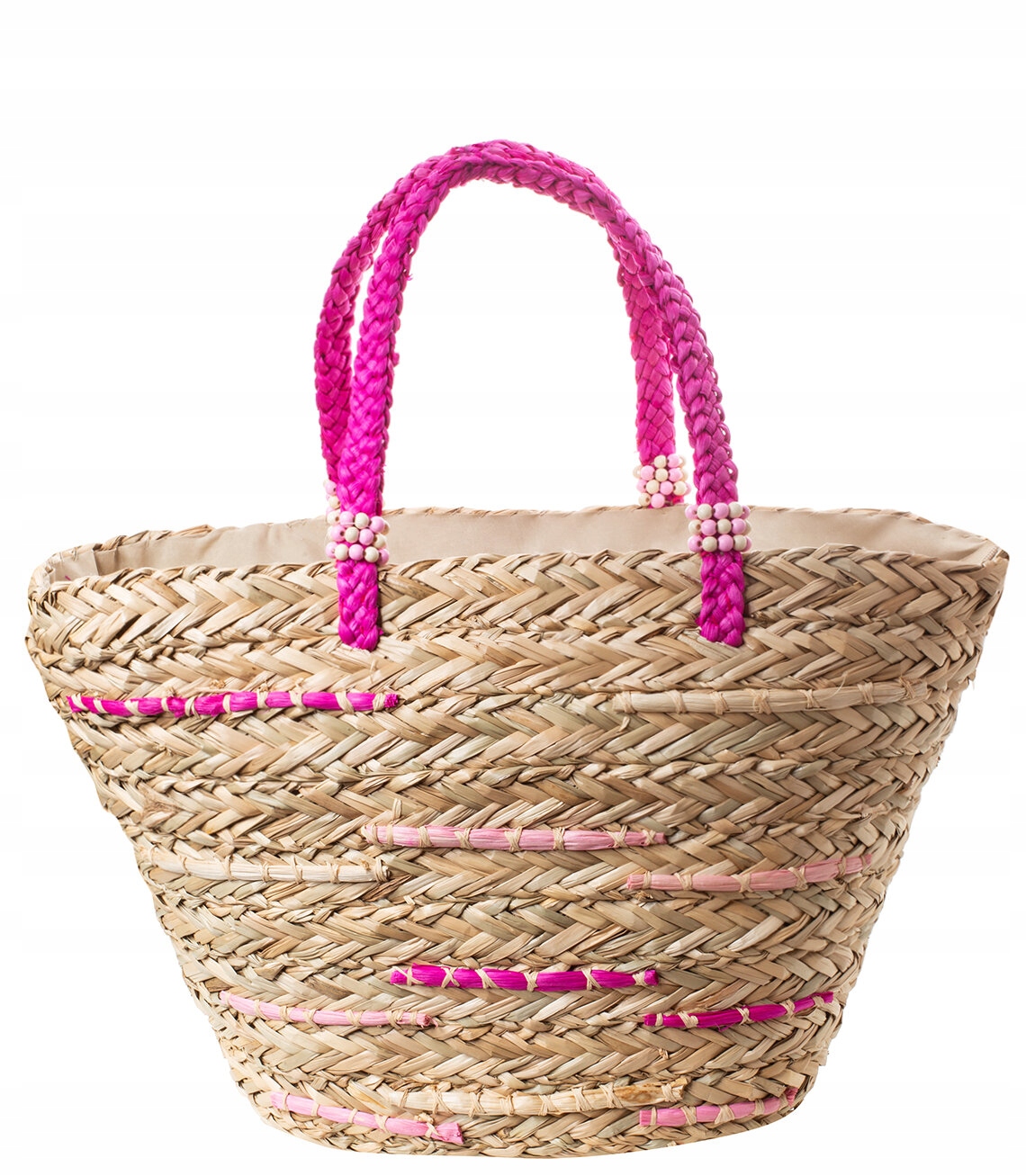 Krásný letní košík v boho stylu, taška je velmi prostorná a pohodlná