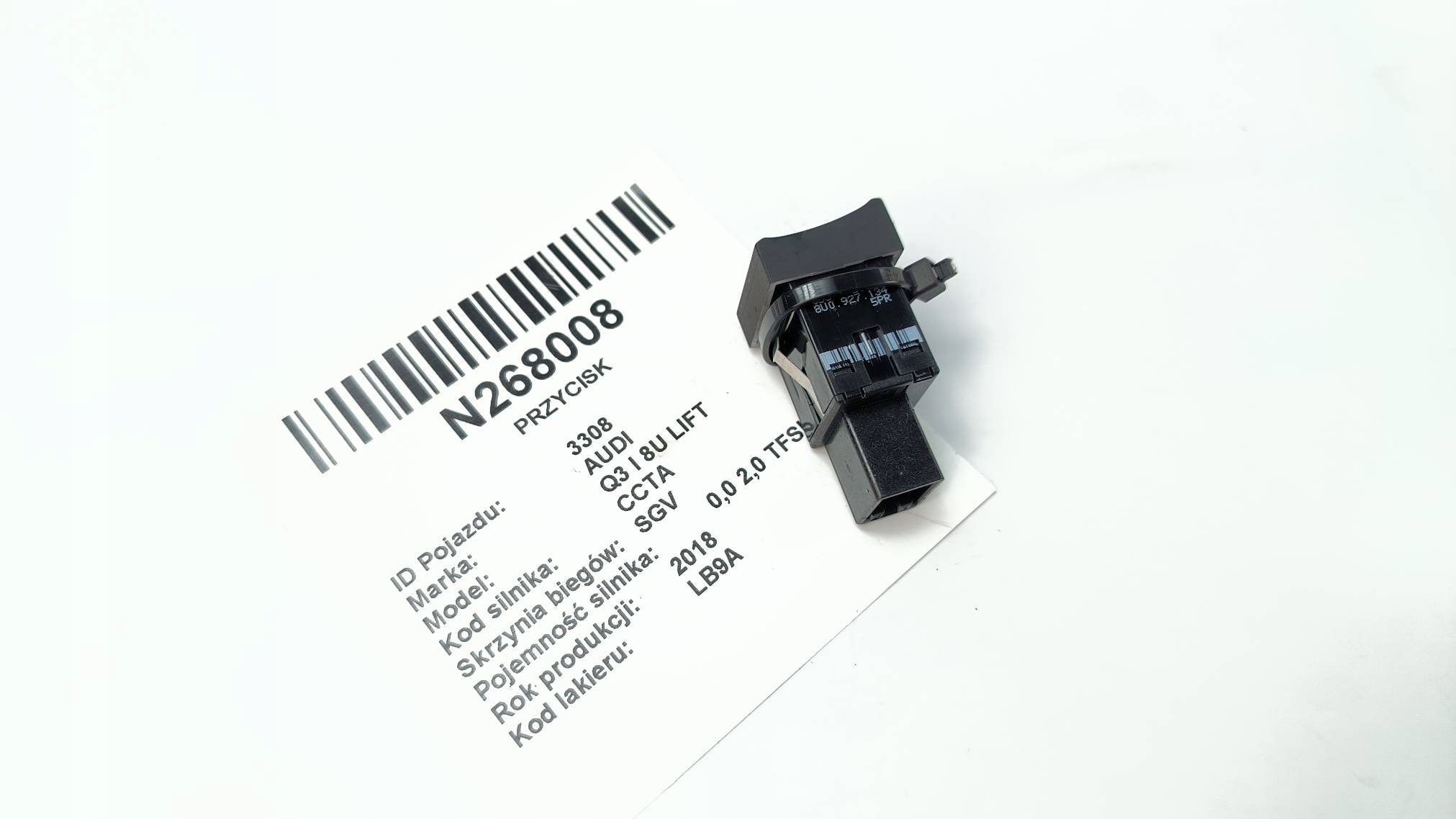 Pulsante 8U09271345PR AUDI Q3 e 8U LIFT