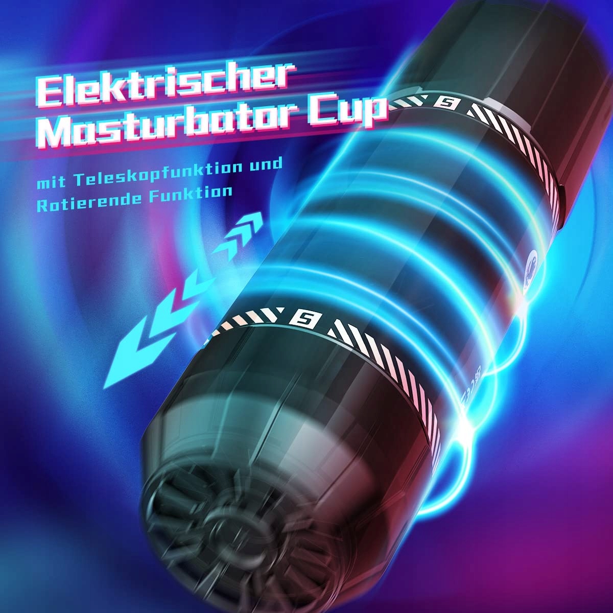 FANTASY CUP Elektryczny Masturbator Z 8 Funkcjami Teleskopowymi — miniatura 2