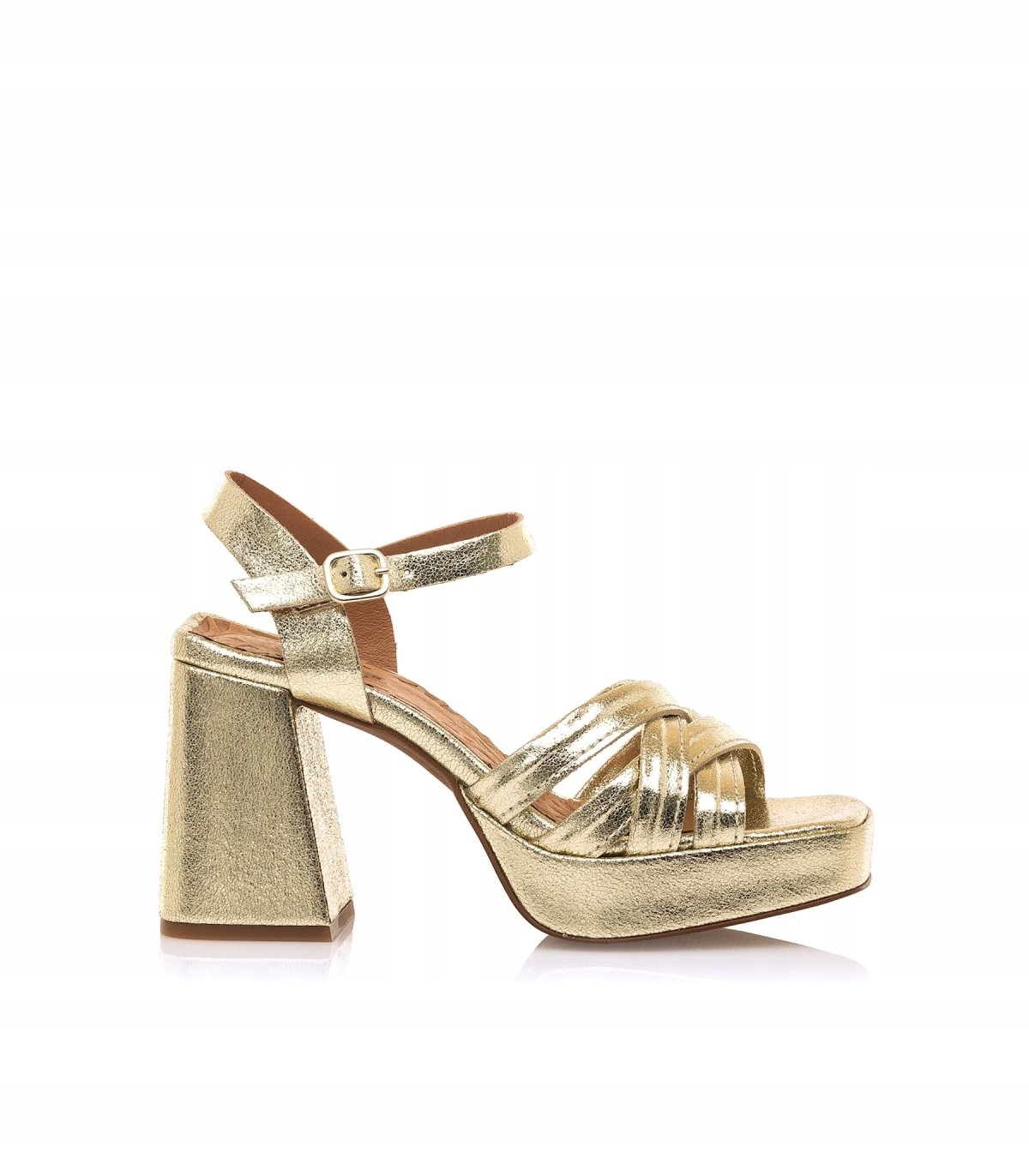 Zlaté sandály na platformě Mtng. 41