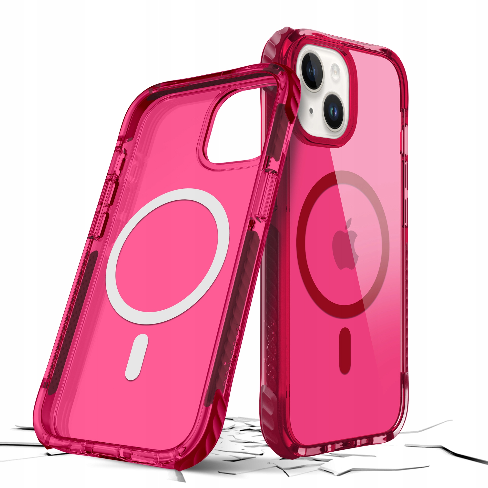 Etui ProdiGee Safetee Neo iPhone 15, Fuksja