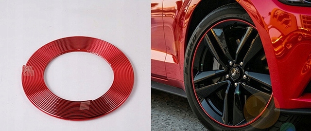 LISTWA TAŚMA OZDOBNA DO AUTA KOŁA 8M -czerwony- EAN (GTIN) 5906086977050