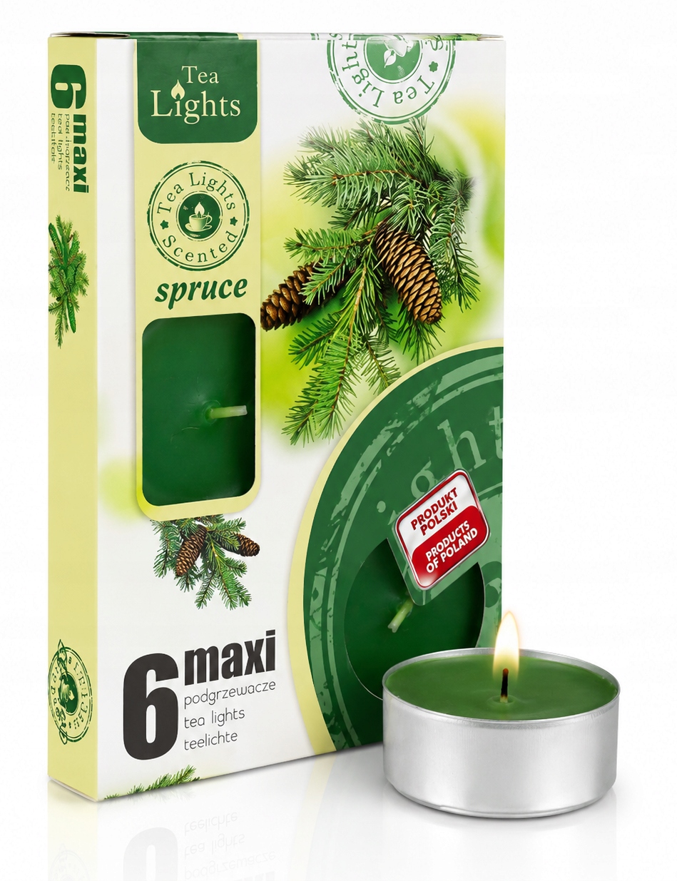 Podgrzewacze zapachowe MAXI 6 szt. tealighty, SPRUCE