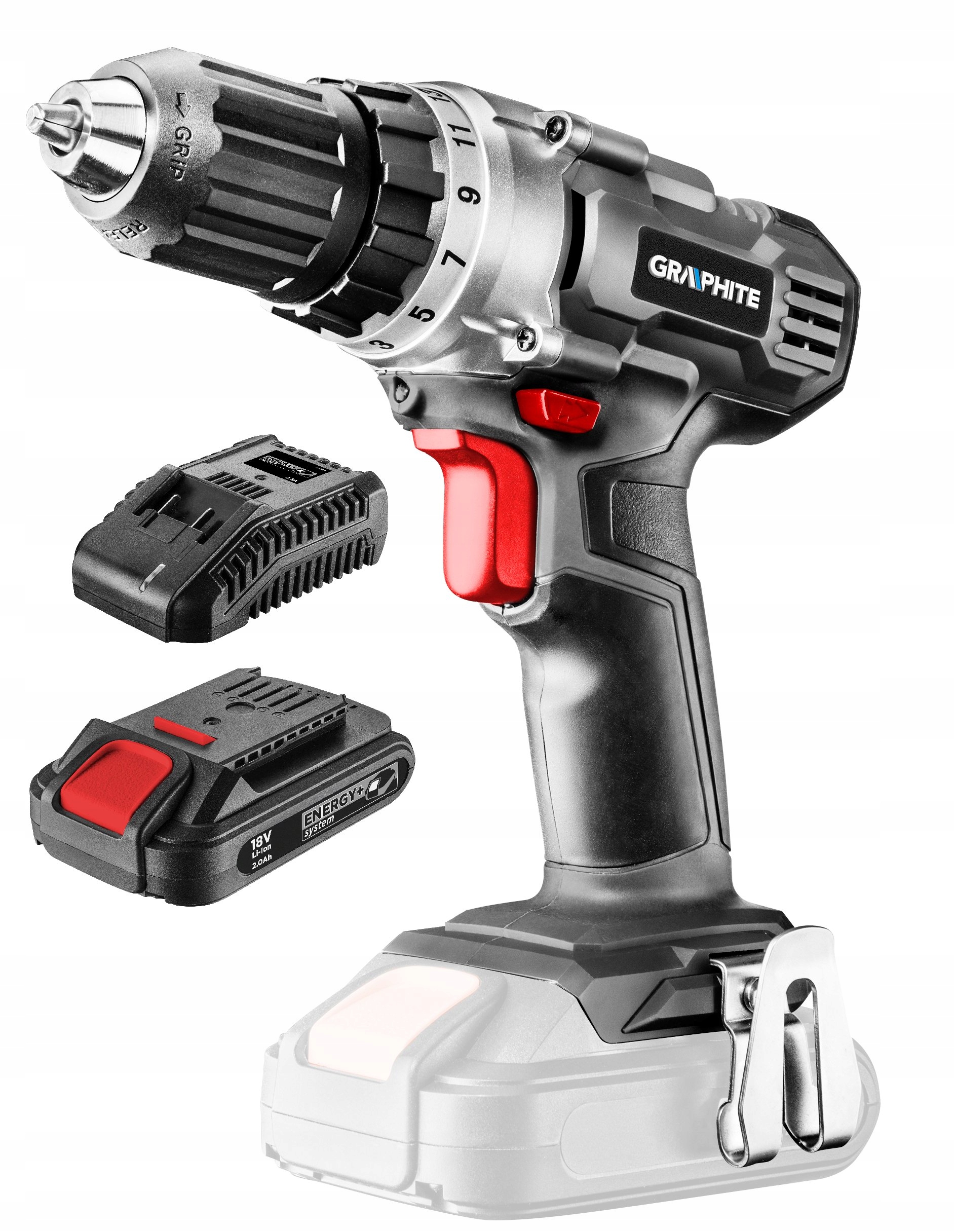 

Graphite Energy Wiertarko Wkrętarka 18V 2Ah 58G000