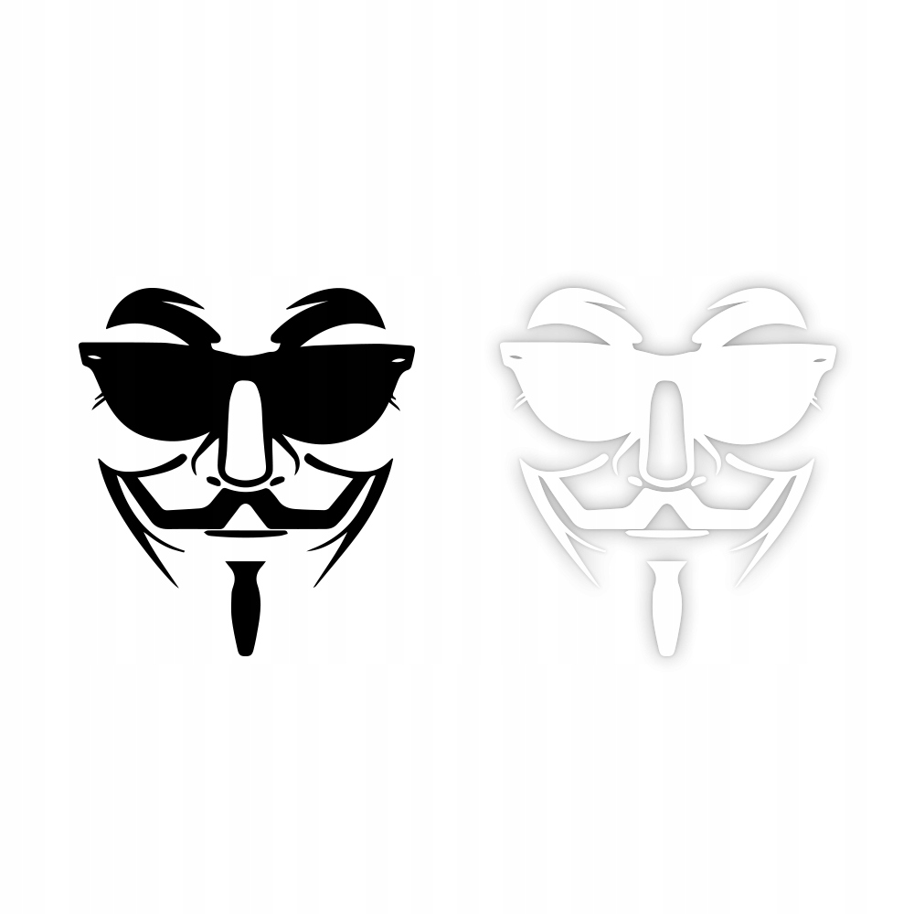 Naklejka ANONYMUS na samochód na auto - KOLOR