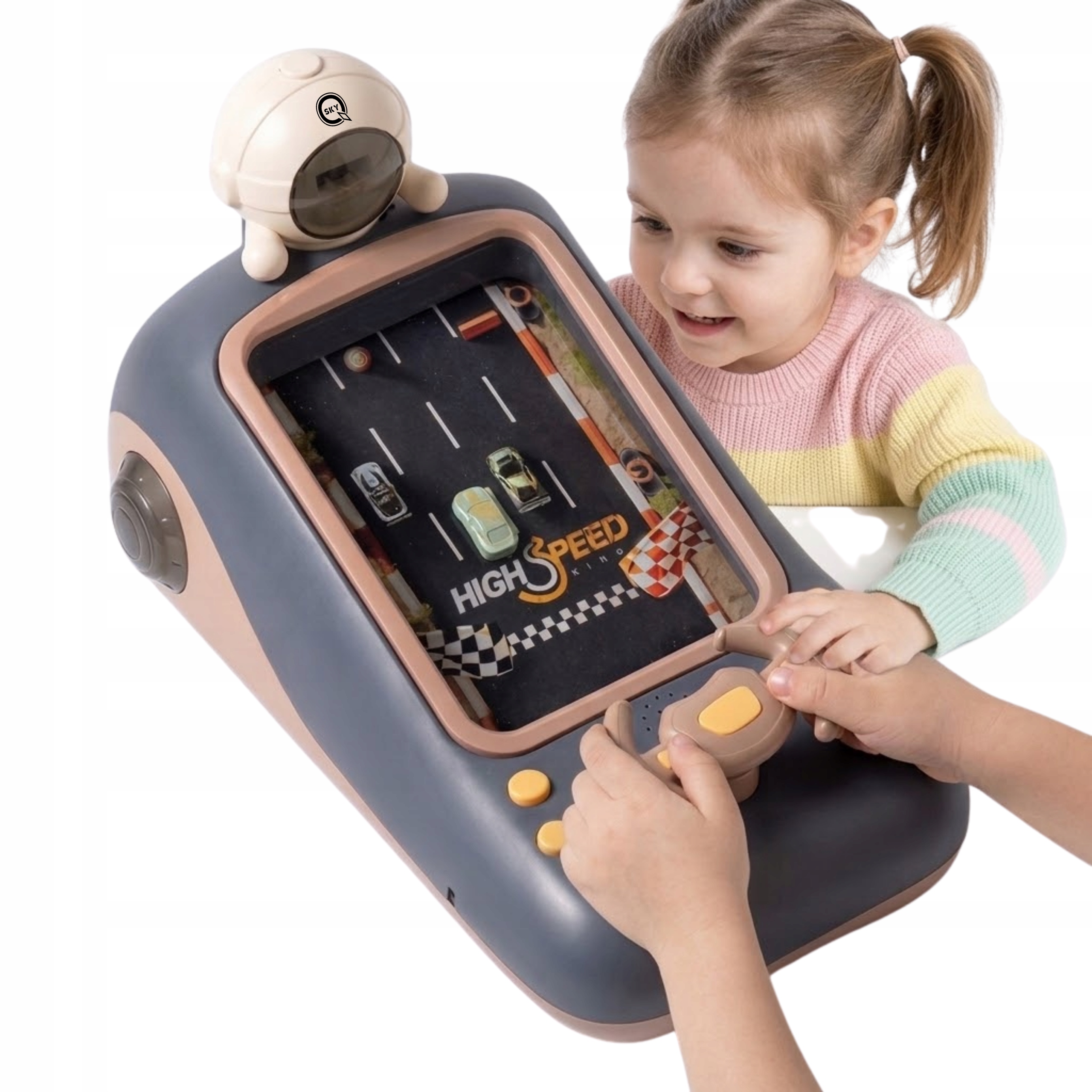 Gra Zręcznościowa Symulator Jazdy Konsola Dźwiek Kierownica Zabawa