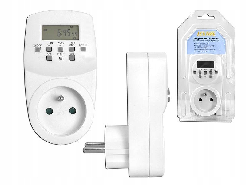 TIMER CZASOWY PROGRAMATOR CYFROWY 3600W WŁĄCZNIK