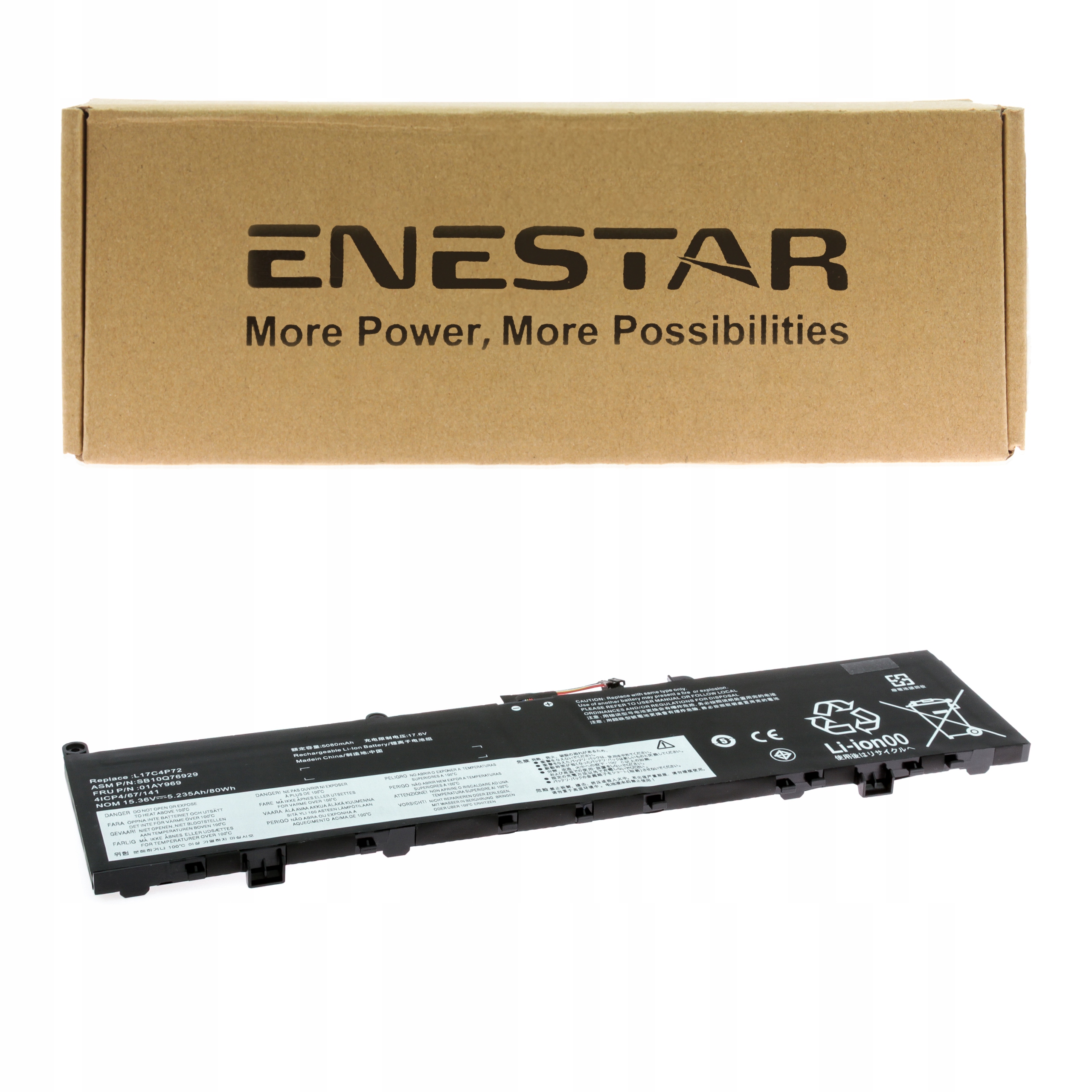 Premium bateria do Lenovo L17C4P72 ThinkPad P1 2019 Gen 1 2 X1 Extreme X1E