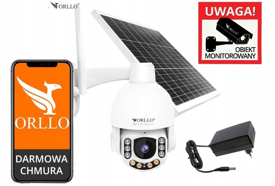 Kamera Orllo Gsm Z7 solární panel SM6030 Pro napájecí adaptér