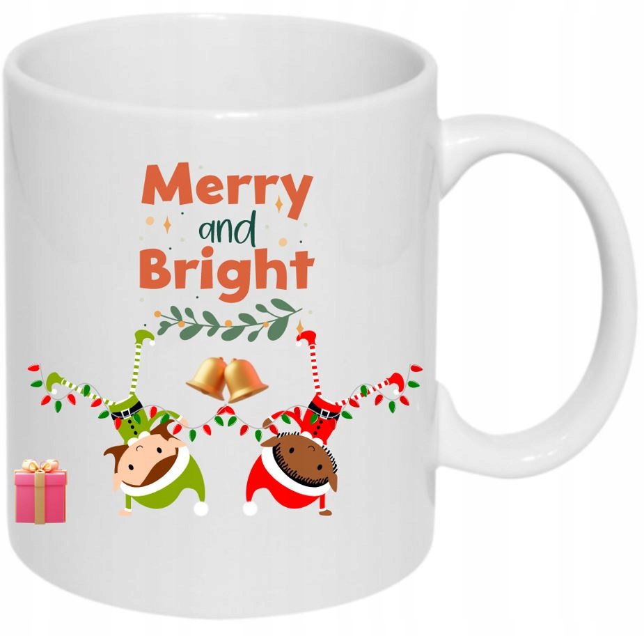 KUBEK PREZENT KAWA WESOŁYCH ŚWIĄT MERRY AND BRIGHT