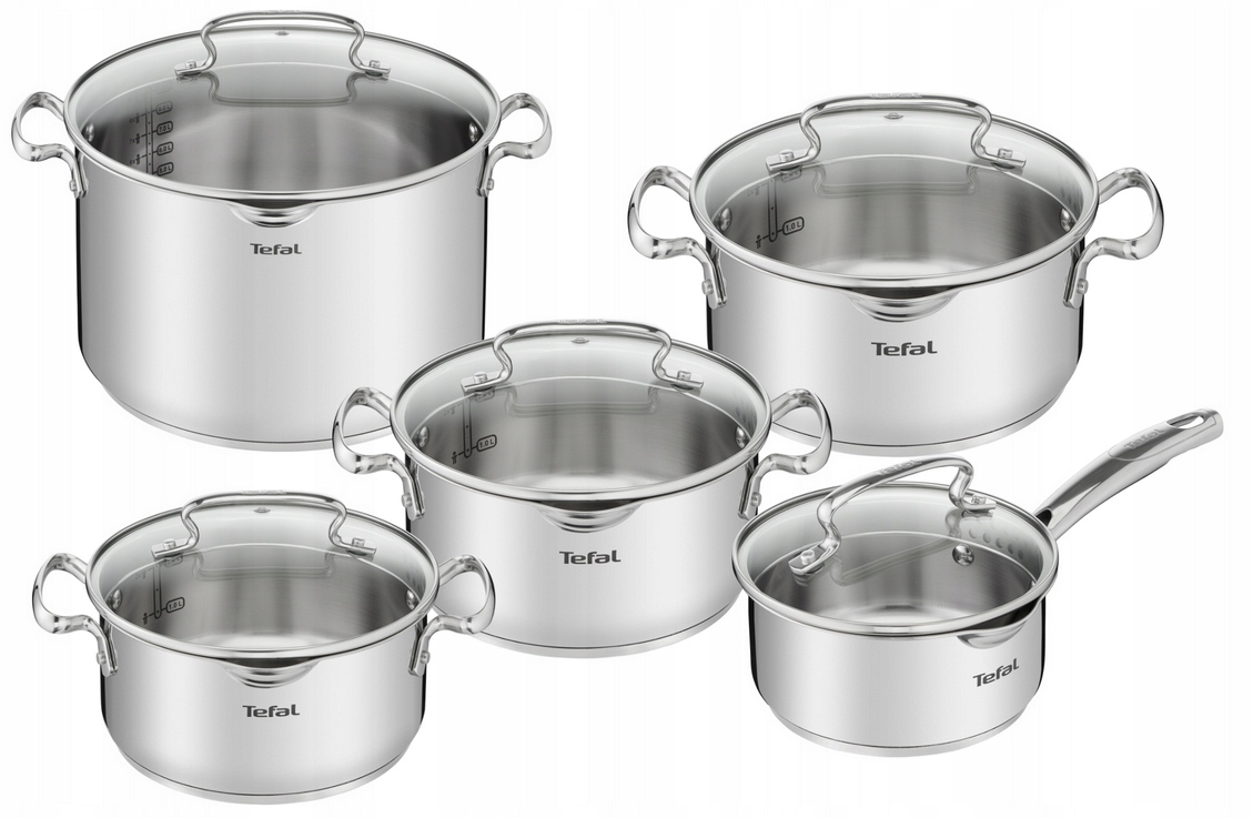

Garnki Tefal Duetto+ Zestaw Srebrne Indukcja