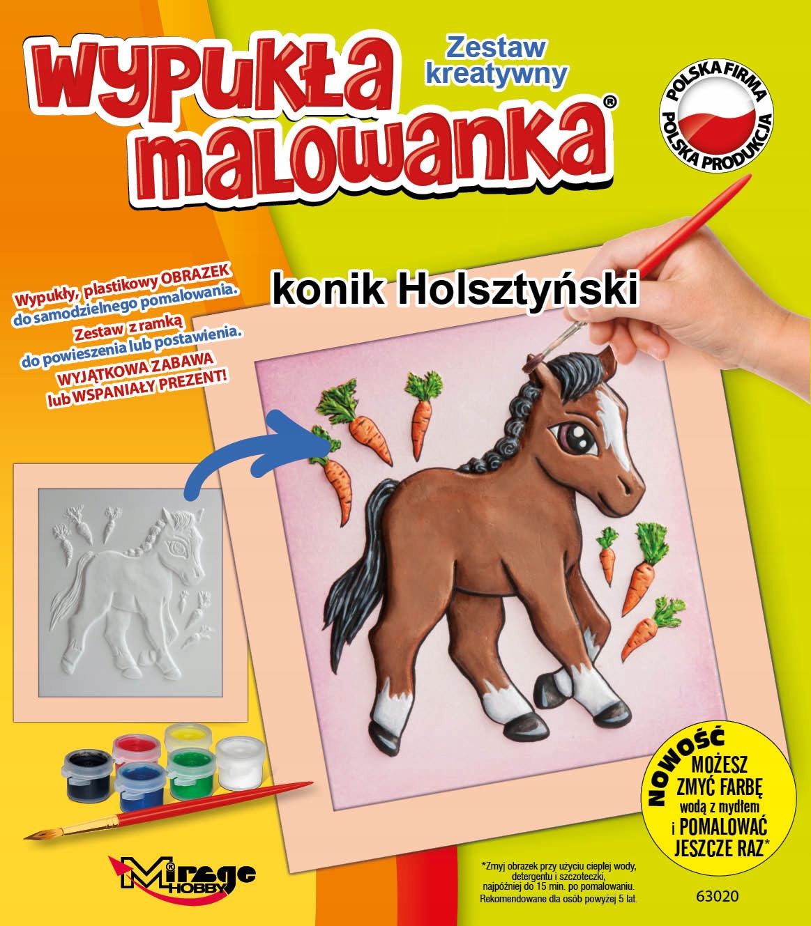 

Wypukła Malowanka Konik Holsztyński Zestaw Kreatyw