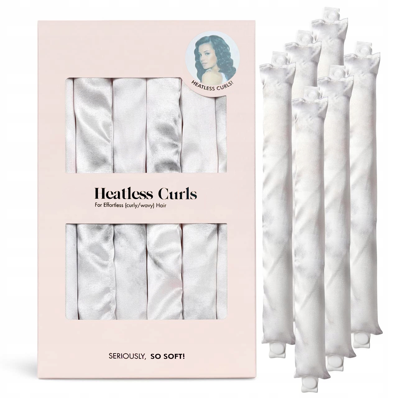 Satynowe wałki do włosów - Miękkie wałki do włosów podczas snu